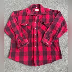 St. John’s Bay Red and Black Checkered Flannel Shirt